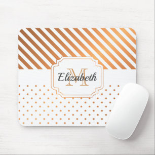 Stippen en strips muismat