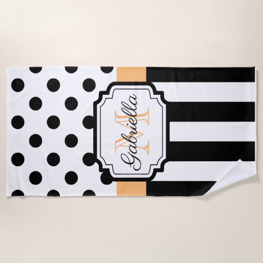 Stippen en strips strandlaken (Voorkant)