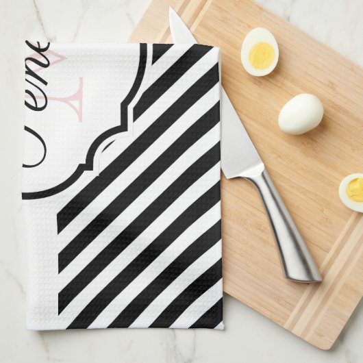 Stippen en strips theedoek (Quarter Fold)