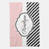 Stippen en strips theedoek (Verticaal)