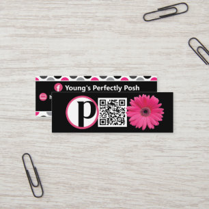 Stippen Gerber Daisy Posh visitekaartje