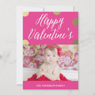 Stippen Goud   Valentijnsdag Fotokaart Feestdagenkaart