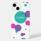 Stippen Het leuke patroon Paarse roze blauwgroen k Case-Mate iPhone Case (Achterkant)