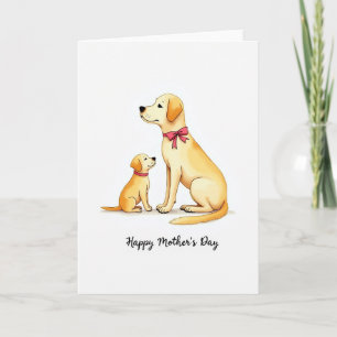 Stippen Honden Moederdag Kaart