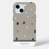 Stippen in Beige Custom Case-Mate iPhone Case (Achterkant)