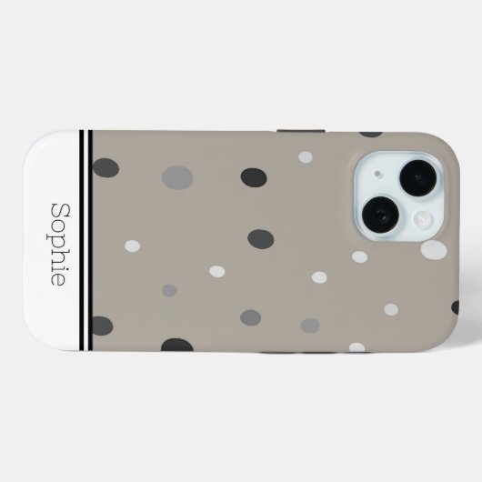 Stippen in Beige Custom Case-Mate iPhone Case (Achterkant (horizontaal))