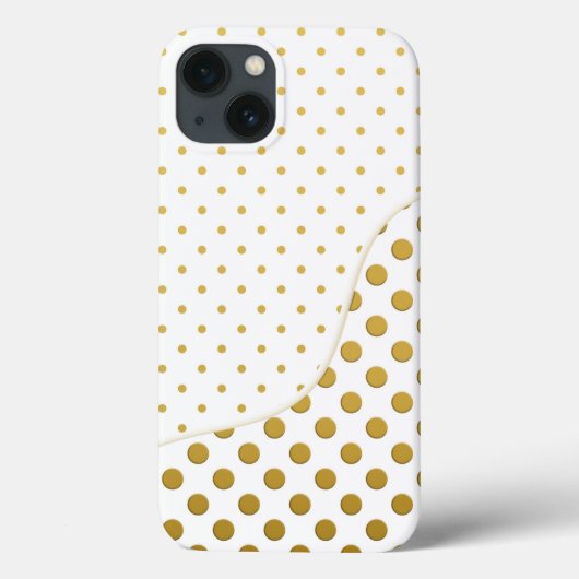 Stippen in goud en wit Case-Mate iPhone case (Achterkant)