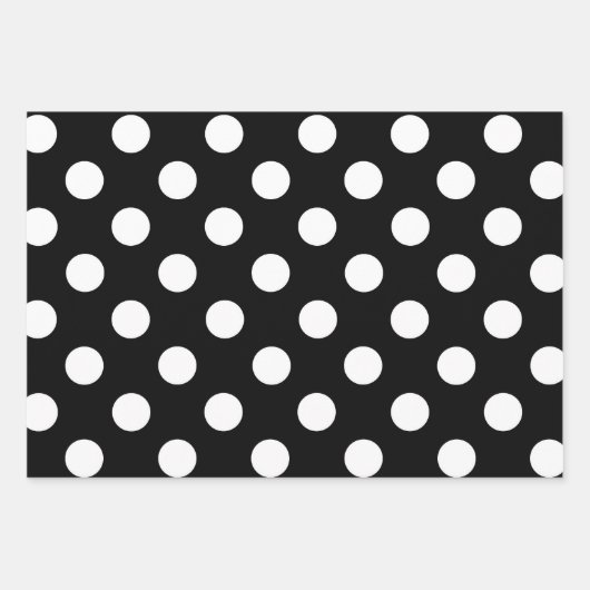 Stippen Inpakpapier - Rood en Zwarte Stippen (Voorkant 2)