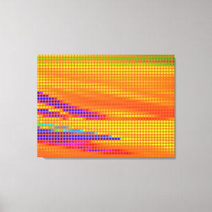 STIPPEN KARAKTER VOOR COLORFUL RETRO RAINBOW CANVAS AFDRUK