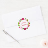 Stippen Kerst-Stickers Ronde Sticker (Envelop)