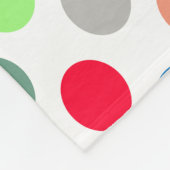 Stippen - meerkleurig fleece deken (Hoek)