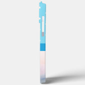 Stippen met een aangepaste blauwe doezelaar Case-Mate iPhone case (Achterkant / Links)