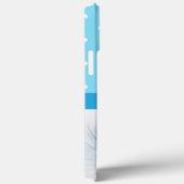 Stippen met een aangepaste blauwe doezelaar Case-Mate iPhone case (Achterkant / Rechts)