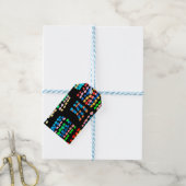 Stippen met kleur cadeaulabel (Met Touw)