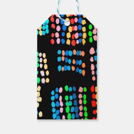 Stippen met kleur cadeaulabel (Voorkant)
