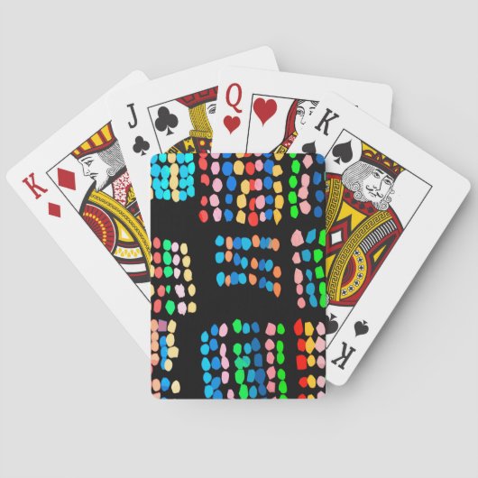 Stippen met kleur pokerkaarten (Achterkant)