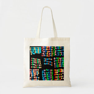 Stippen met kleur tote bag
