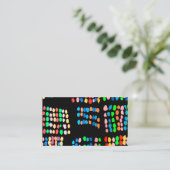 Stippen met kleur visitekaartje (Staand voorkant)