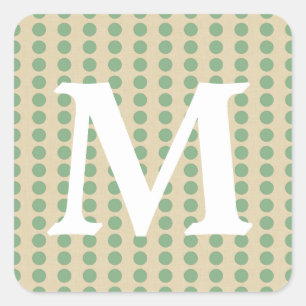 Stippen met lebspice Moods met Monogram Initiaal Vierkante Sticker