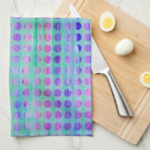 Stippen mini Periwinkle wassen Theedoek (Quarter Fold)