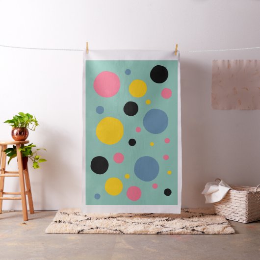 Stippen Mint Pattern Fabric Stof (Voorbeeld)