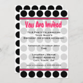 Stippen Mode Uitnodiging (Voorkant / Achterkant)