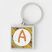 Stippen "n" Stripes Monogram Sleutelhanger (Voorkant)