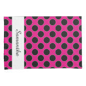 Stippen naadloze zwarte / witte vormgeving kussensloop (Voorkant-Rechts)