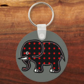 stippen olifant sleutelhanger (Voorkant)