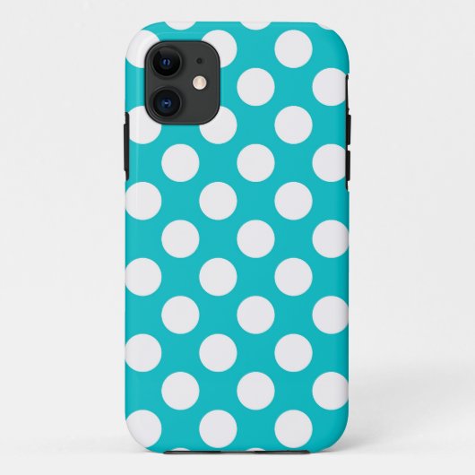 Stippen op aqua Case-Mate iPhone case (Achterkant)
