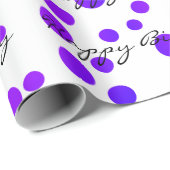 Stippen op de geboorte wit cadeaupapier (Rol Hoek)