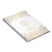 Stippen op de huwelijksdag Trendy Gold Notitieboek (Rechterzijde)