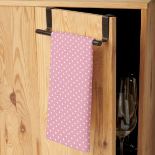 Stippen op Roze Patroon Theedoek