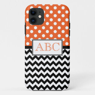 Stippen Oranje & Chevron iPhone 5 Hoesje