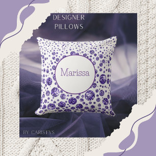 Stippen Paars Sierkussen