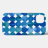 Stippen patroon - blauw en groen Case-Mate iPhone case (Achterkant (horizontaal))