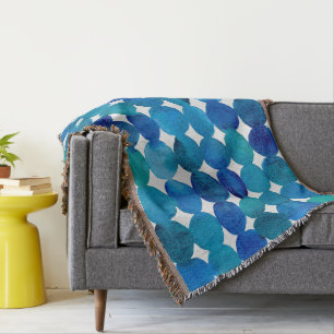Stippen patroon - blauw en groen deken