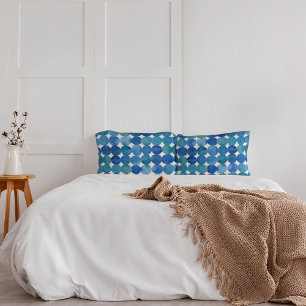 Stippen patroon - blauw en groen kussensloop