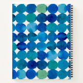 Stippen patroon - blauw en groen notitieboek (Achterkant)