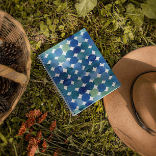 Stippen patroon - blauw en groen planner