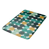 Stippen patroon - smaragd en goudglitter badmat (Gekanteld)