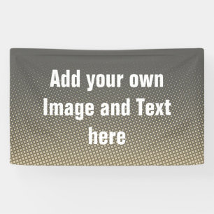 Stippen Patroongrijze zandbeige + uw ideeën Spandoek