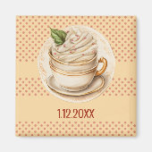 Stippen perzik magneet (Voorkant)