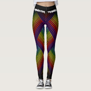 Stippen Regenboog uw tekst  Uw kleur Leggings