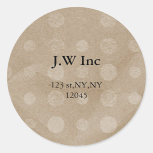 stippen retour adreslabel ronde sticker