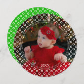 Stippen Rond Kerst Kaart (Voorkant / Achterkant)