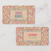 Stippen Roze Visitekaartje (Voorkant / Achterkant)