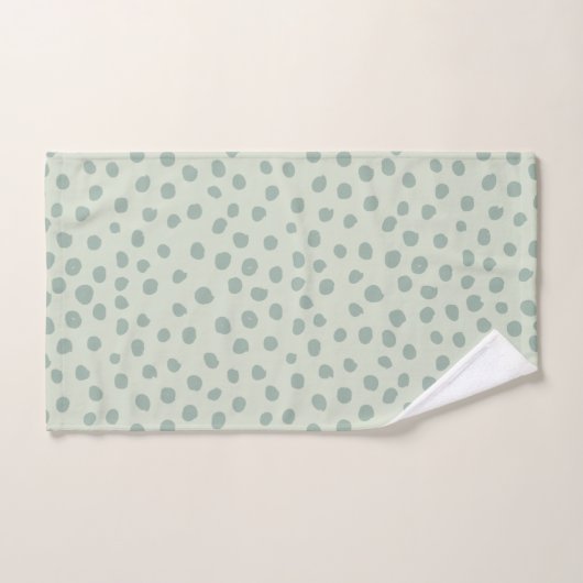 Stippen Sage Green Bad Handdoek (Handdoek)