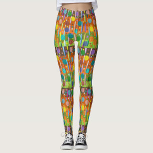 Stippen Stripes Multi-Colored Snoep Confetti Brigh Leggings
