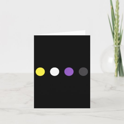Stippen Subtiele Nonbinary Flag Enby Pride Trans L Kaart (Voorkant)